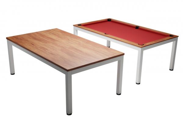 Pool Table / Dining Table Vancouver II 7 ft. white/brown