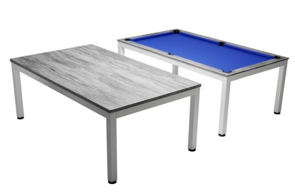 Pool Table / Dining Table Vancouver II 7 ft. white/grey 